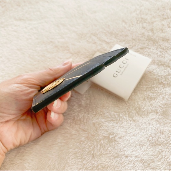 NWT Authentic Gucci Gold GG Prints Card Holder - Picture 5 of 6